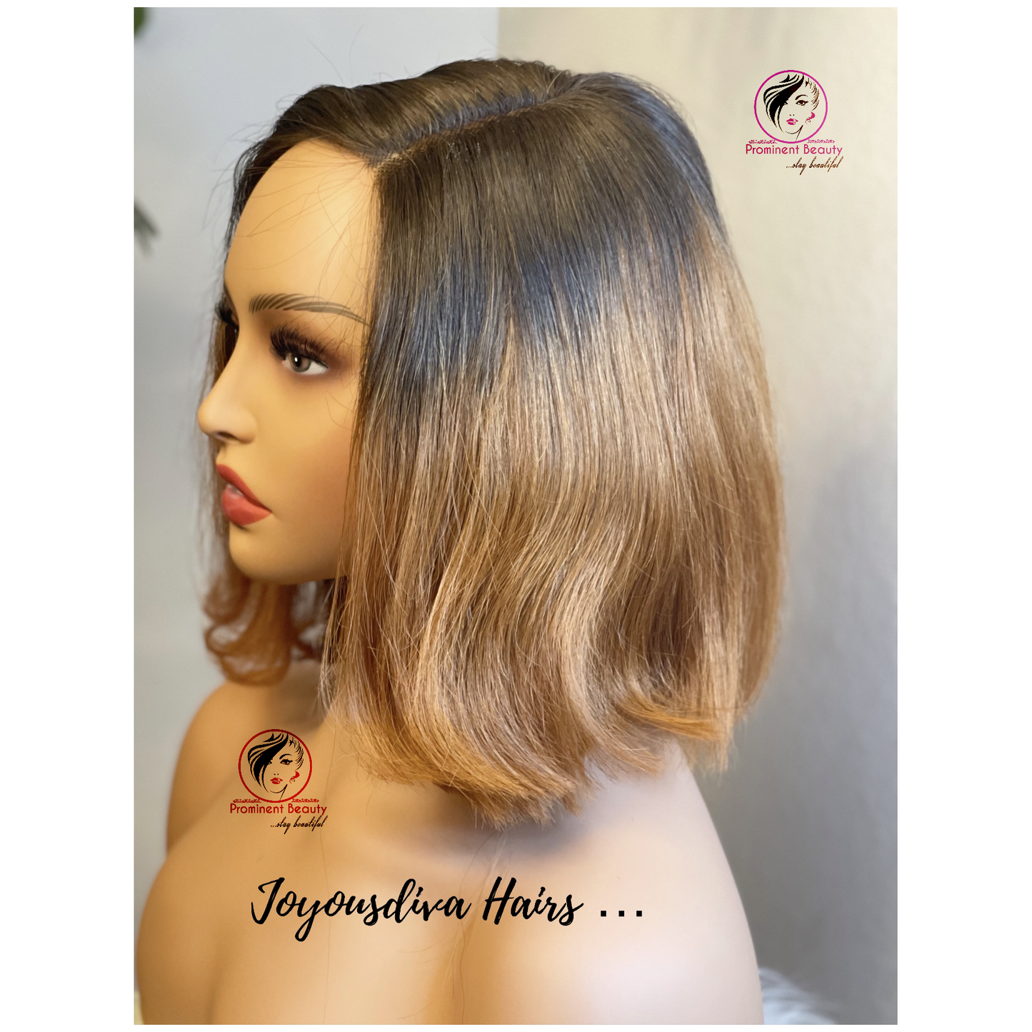Ombre Short Human Hair Wig