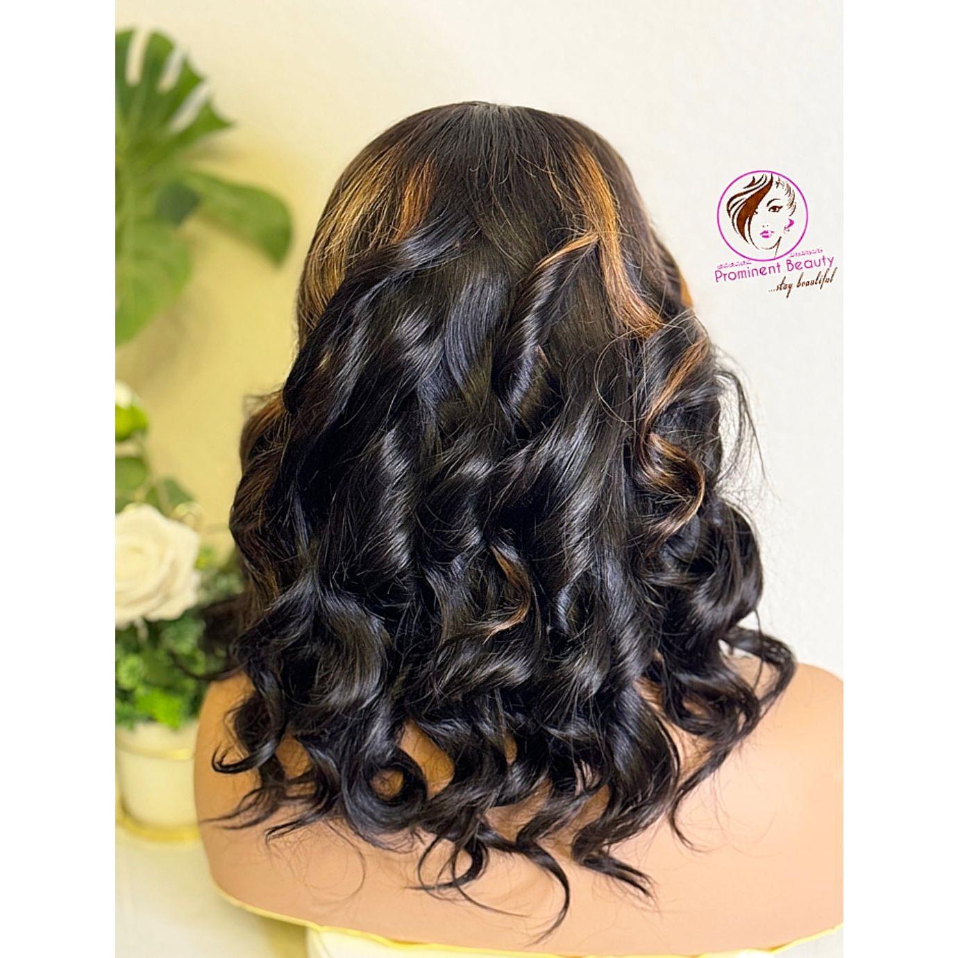 Highlighted Curly Wig