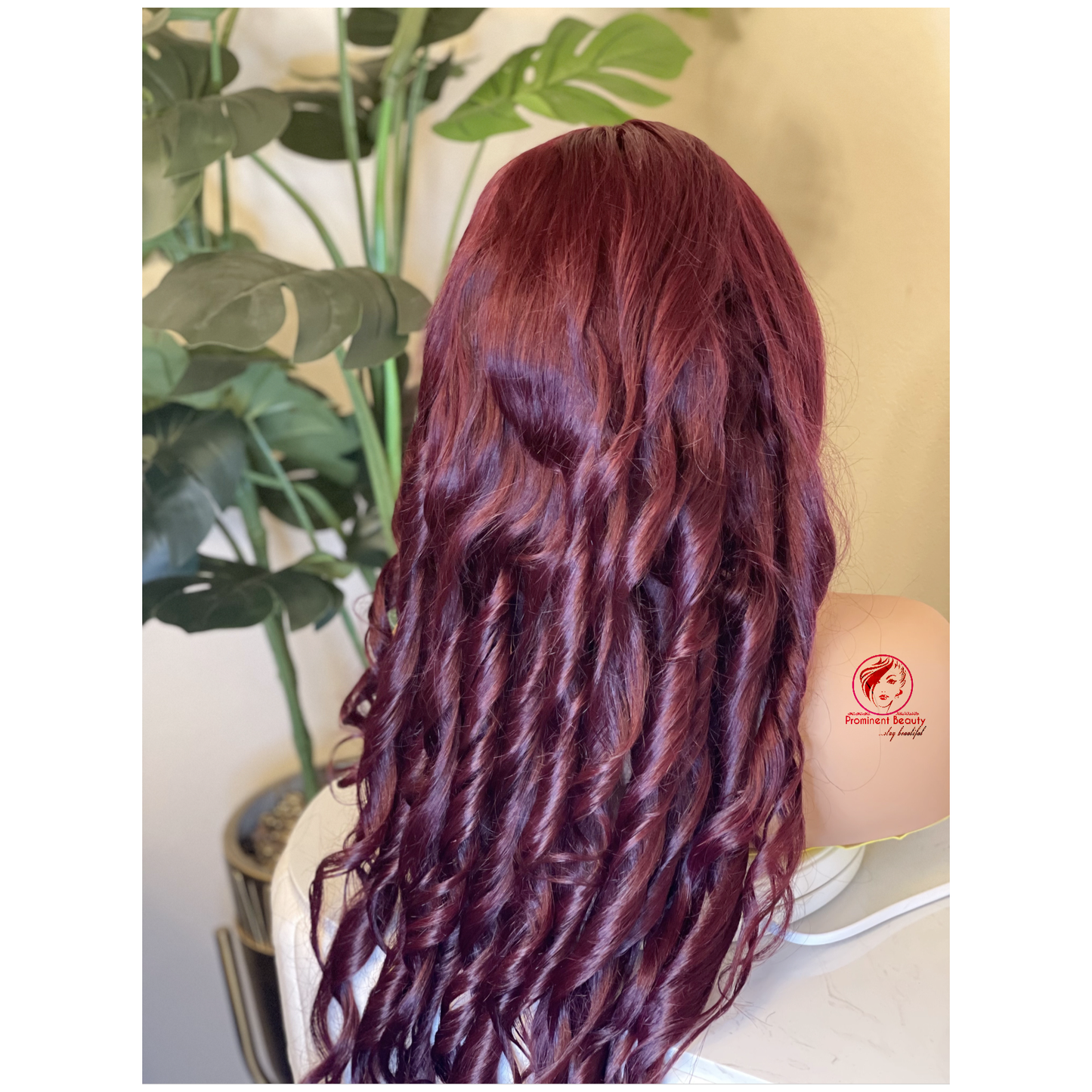 Wine center part Bodywave Human Hair Wig