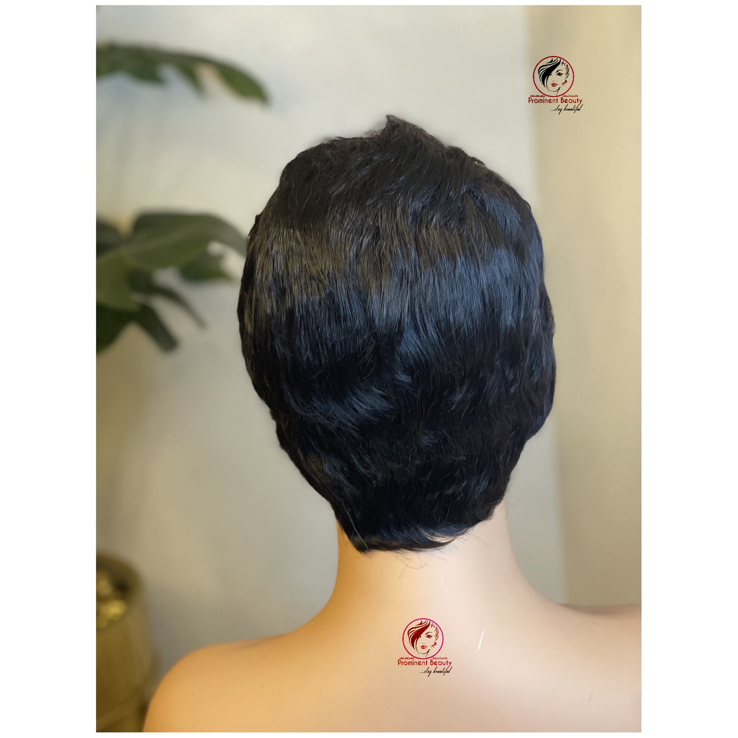 Short fringe cut human hair wig