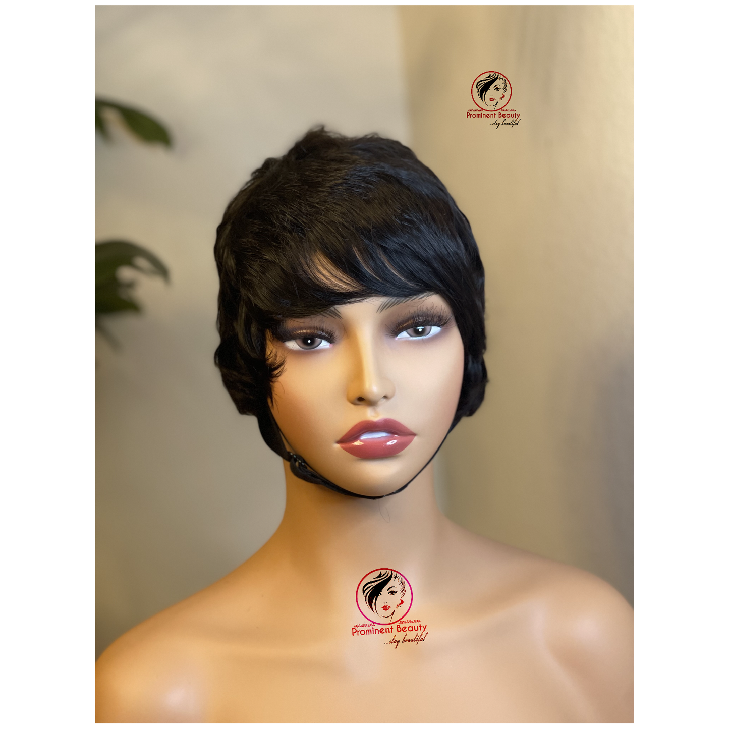 Short fringe cut human hair wig