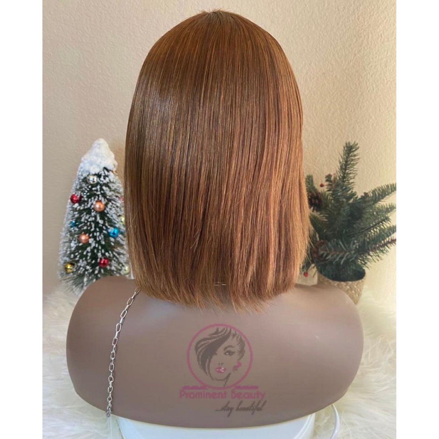 Brown Fringe Human Wig