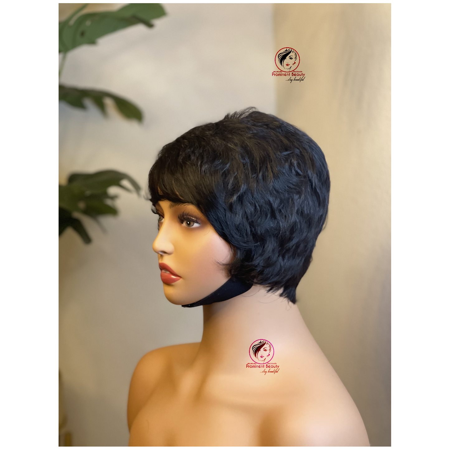 Short fringe cut human hair wig