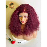 Joyousdiva Wine curly wig