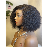 Short curly human hair wig 1b