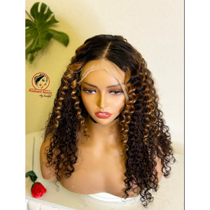 Joyousdiva highlighted curly wig