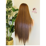 Luxury straight brown frontal wig