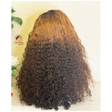 Brown Curly Human Hair Wig