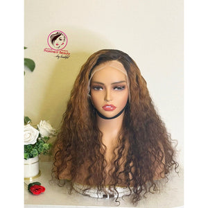 Brown Curly Human Hair Wig