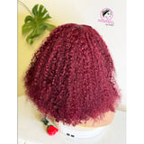 Joyousdiva Wine curly wig