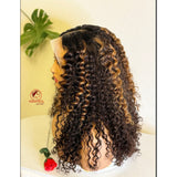 Joyousdiva highlighted curly wig