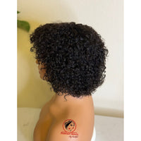 Joyousdiva short curly human hair wig