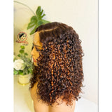 Highlighted curly wig